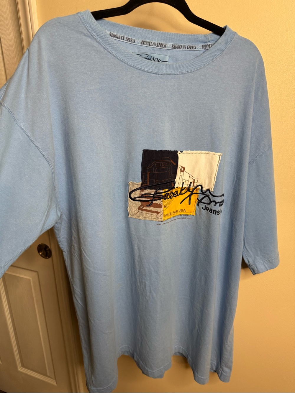 Oversized Brooklyn Xpress Jeans Co. Shirt - Light Blue, XL